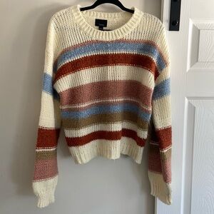 **Lumiere Striped Sweater – Size Large**